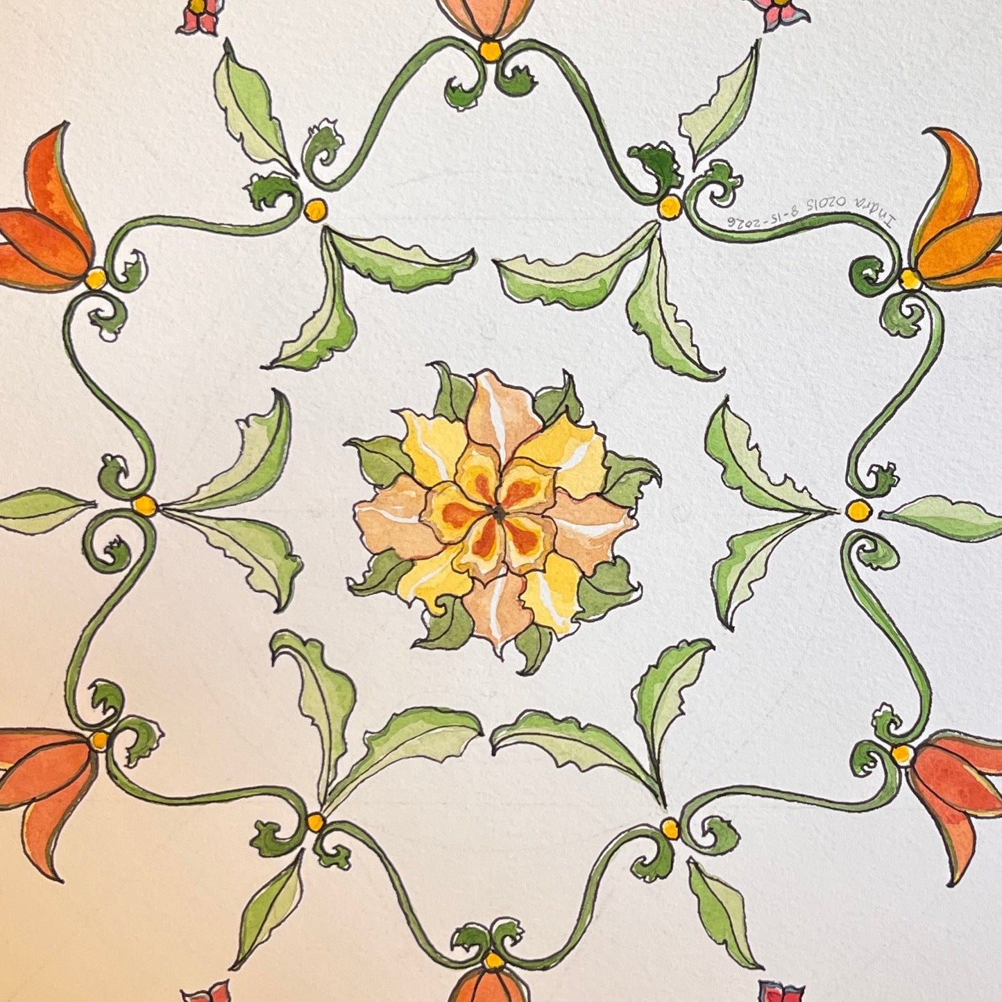 Six-Pointed Star Flower Mandala