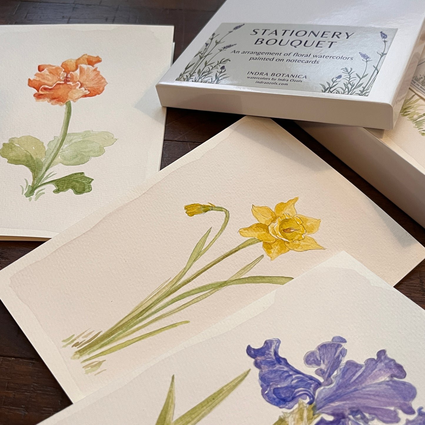 Hand Painted Stationery-12 Cards with Envelopes