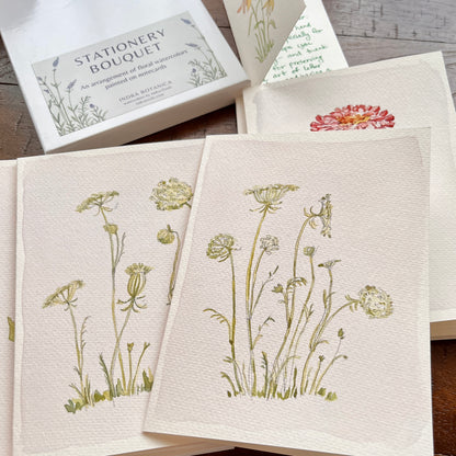 Hand Painted Stationery-12 Cards with Envelopes