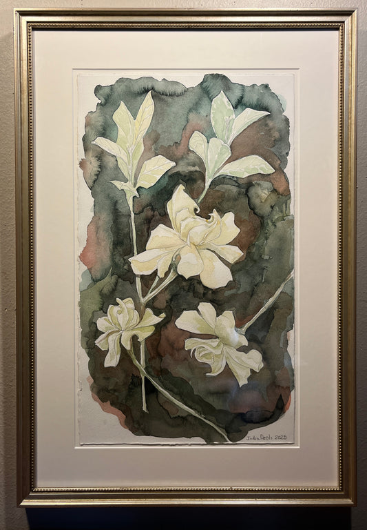 Ethereal Gardenias, Framed